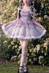 Purple Star Trail Star Yarn Multi-Layer Ballet Sweet Lolita Jsk Dress